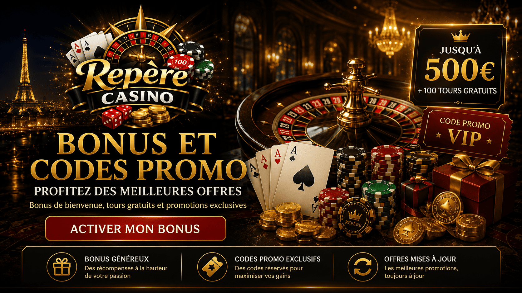 Repère Casino — Bonus et codes promo